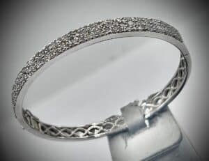 Custom Pave Diamond Bangle