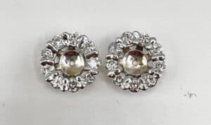 14K White Gold Earrings Jackets